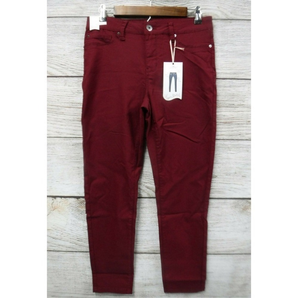 Royalty Jeans Womens Size 6P Wine Hyper Stretch Mid Rise Skinny Sculpting New